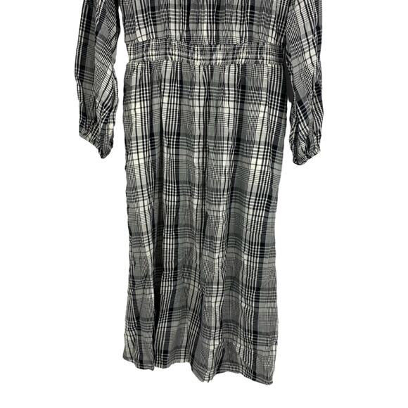 A New Day Smocked Black White Dress Women's Size Medium NWT - Picture 9 of 10